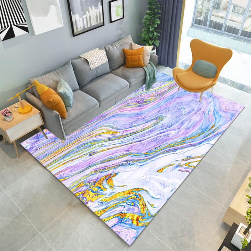 1PC Marble texture printed Carpet Rug for Living Room Bedroom Home Sofa Decoration,Non-slip Floor Mat Floor mat