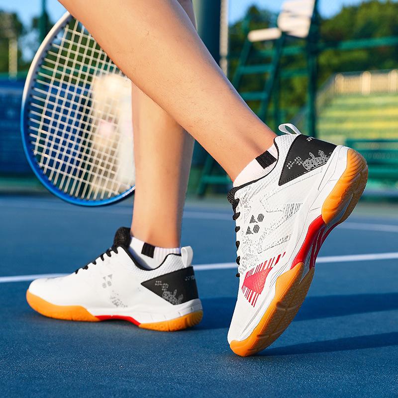 New White Pink Women Men Table Tennis Shoe for Couples Breathable Volleyball Sneakers Anti-Skid Zapatillas