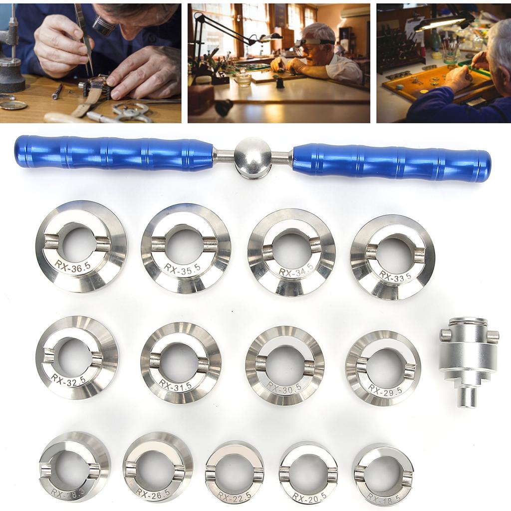 5537 Watch Case Opening Watch Back Cover Opener with Dies Watch Repairing Kit