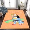Bluey Customize Text Floor Mat Suitable for Bedrooms Living Rooms Dining Room Balcony Antislip Carpet Anime Office Decor