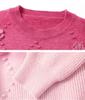 2025 Women's 3D Gradient Wool Sweater, Autumn/Winter, Long-Sleeve, Loose Fit
