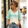 Summer Polka Dot T-Shirts 3D Print Fashion Women's V-Neck Short Sleeve T Shirt Y2K Casual Tees Harajuku Tops Female Clothing