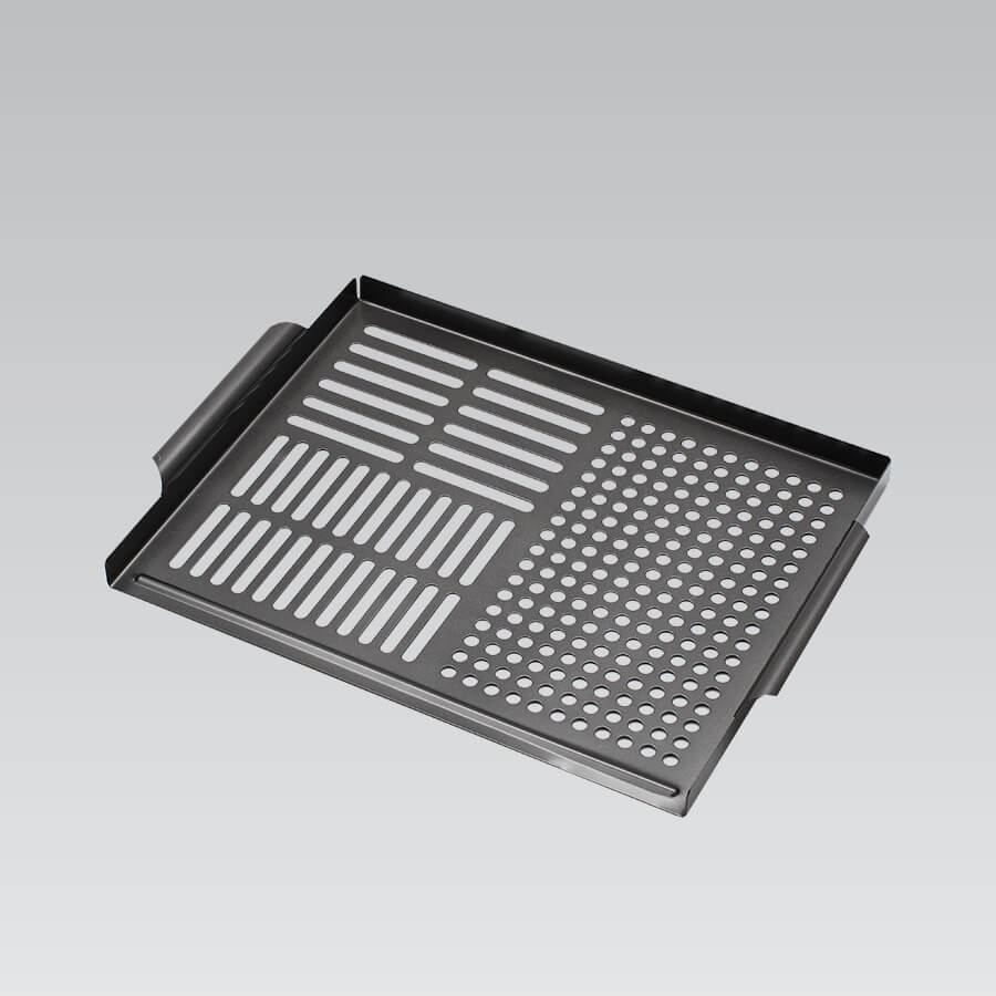 Taca do grillowania grillowa ze stali nierdzewnej 40x29cm ruszt MAESTRO MR-1005