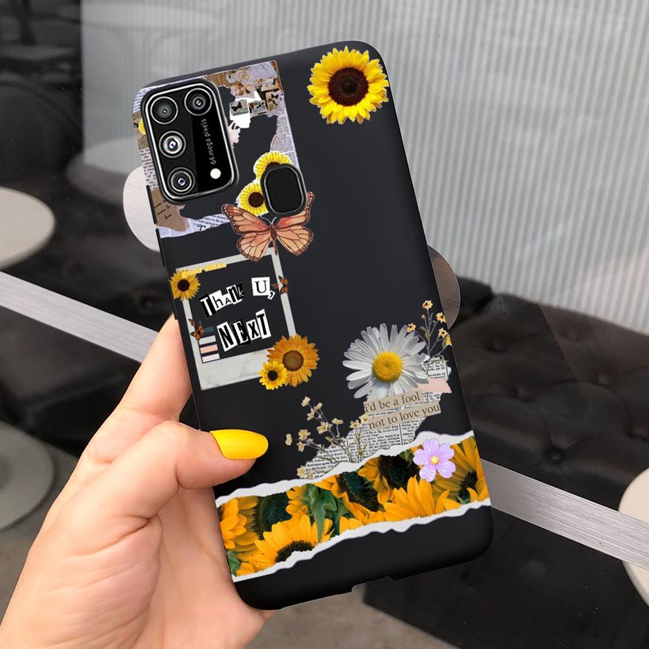 For Samsung Galaxy M31 Case SM-M315F Cute Bear Cartoon Painted Cover Phone Case For Samsung M31 M 31 GalaxyM31 Bumper Soft Funda