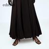 Edition Women's Acetate Satin Tulip Hem Long Skirt