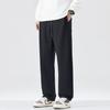 Men's Trendy Fleece-Lined Loose Straight-Leg Casual Pants - Autumn/Winter Japanese Retro Style