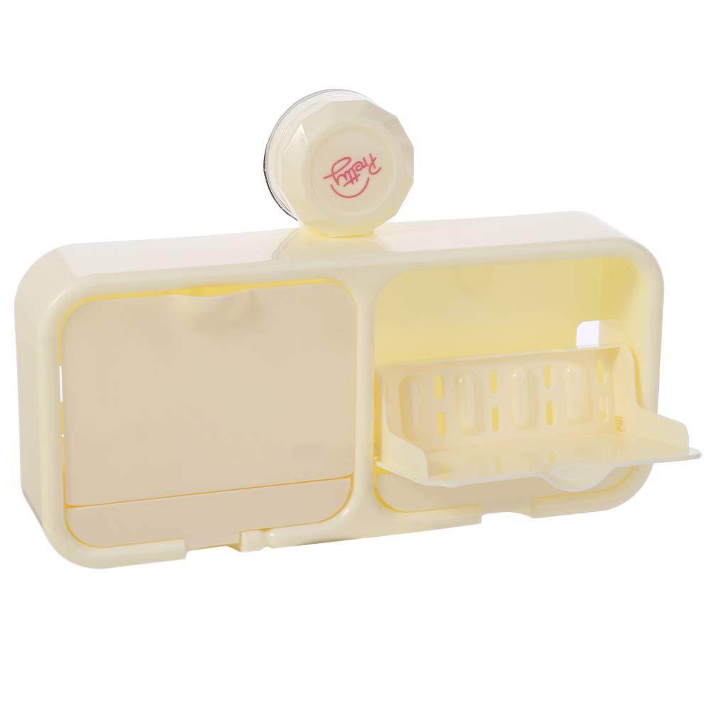Plastic Drain Soap Box Punch-Free Soap Container Practical Suction Cup Soap Holder  Bathroom