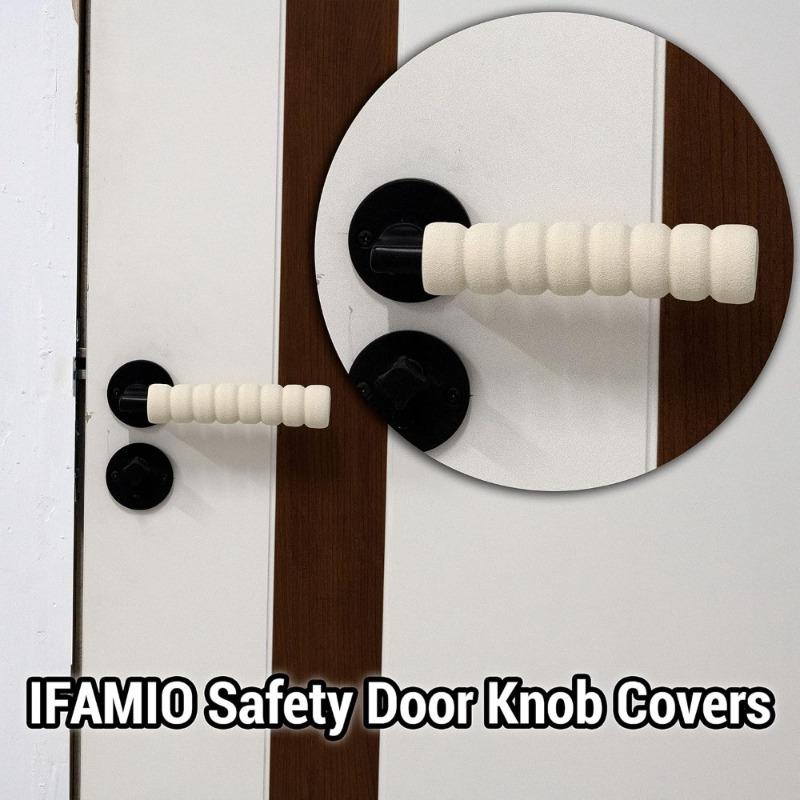Anti-Static Spiral Door Handle Cover Non-Slip Safety Grip Enhancer for Bedrooms Bathrooms Ideal Holiday Gift for Home Protection
