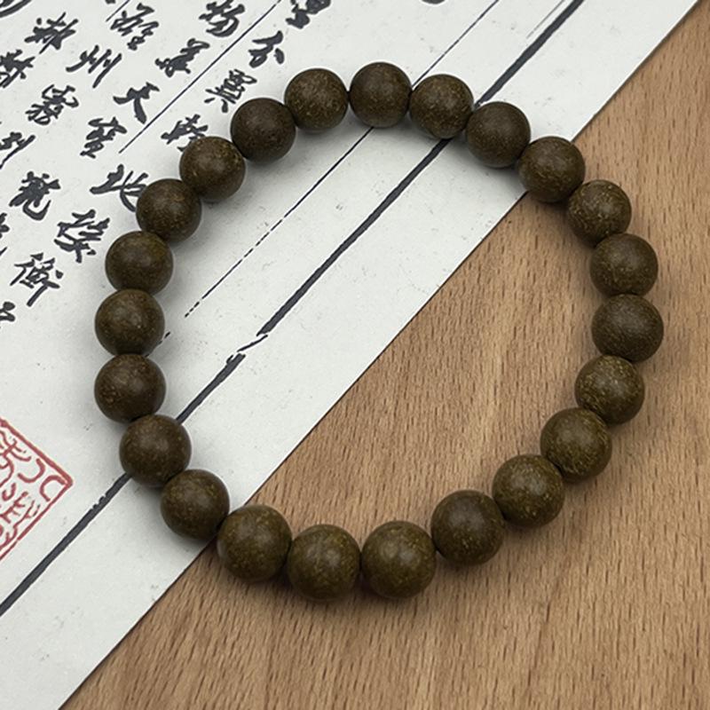 **Elegant Fragrance**: Natural Herbal Incense Bead Bracelet - Medicinal Aroma Gift Jewelry