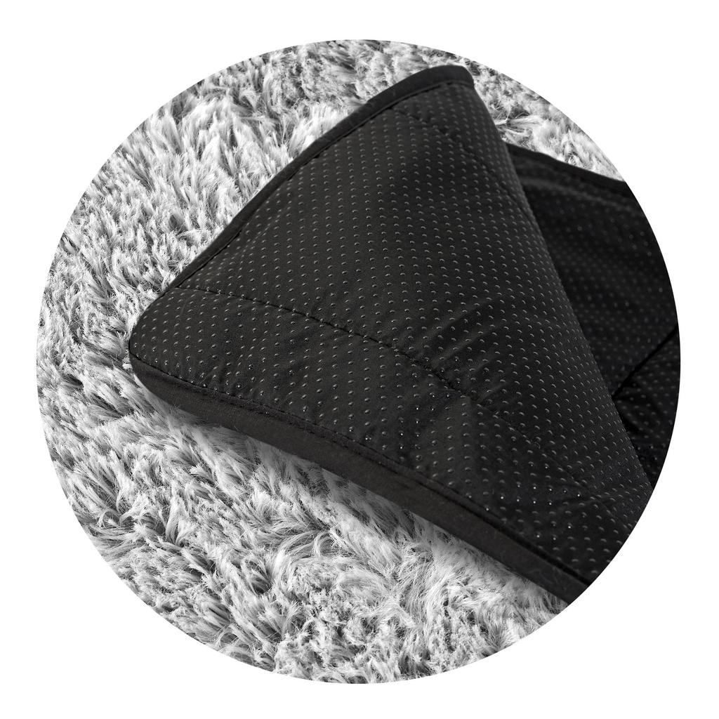Dog Bed Mat 80x60 Cm Shaggy Light Gray Anti-slip