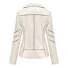 2024 Women's Exclusive PU Leather Motorcycle Jacket - Thin Short Design for Spring and Autumn