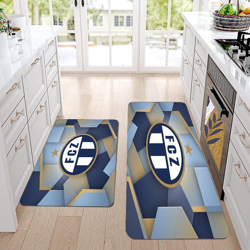 FC Zürich Flannel Area Rug Soft Kitchen Floor Mat Non Slip Carpet Room Decor