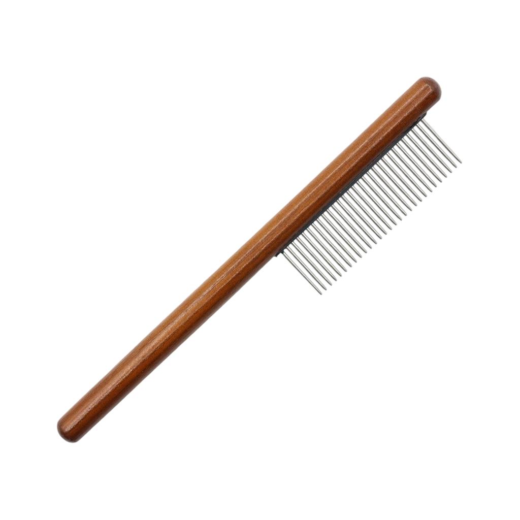 Pet Comb,  Wood Handle, Single  Flea Comb, Dog Grooming Comb, Lice Removal Long Needle Comb