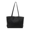 Large capacity women's bag casual new trendy fashion shoulder tote bag solid color simple handbag