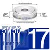 Dual-Sided Flat Timing Pulley: 5M50 Teeth, Width Options 11/16/21/27AF, Bore Size 8-30.