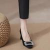 Square Head Thick Heel High Heels Fairy Autumn New Models with Skirt Temperament Single Shoes Light Mouth Shoes