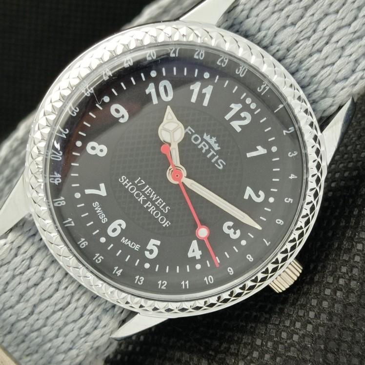 

REFURBISHED FORTIS WINDING SWISS MENS WRIST BLACK WATCH 622c-a416940-2 lot622c-a416940