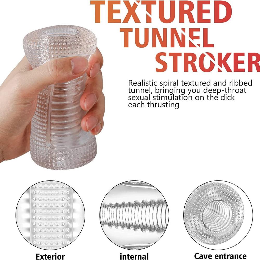 Soft Male Masturbator Cup Transparent Penis Endurance Exercise Massager Pocket Pussy Sex Toys for Men Male Masturbator Erotic