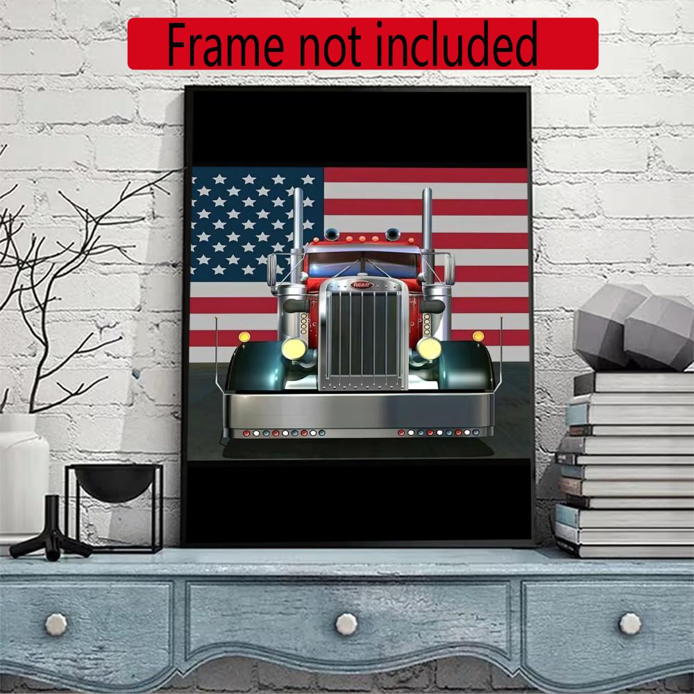 Kenworth 5D Diy Diamond Paintings Mosaic Wall Round Diamond Art Painting Kits Embroidery Crystal Accessories Frameless