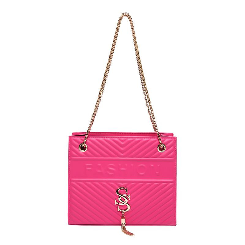 Women'S Bag Fashion Small Square Bag Texture Shoulder Bag Niche Chain Messenger Bag Trend Versatile Underarm Bag