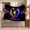 Reading FC Personalized Fleece Blanket With Football Logo, Custom Name Text Soft Warm Home Throw Blanket
