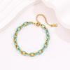 Fashion Small Fresh Enamel Bracelet, Girls' High-end Sense, Color Oil Drip Bracelet, Titanium Steel Does Not Fade, Direct Sale
