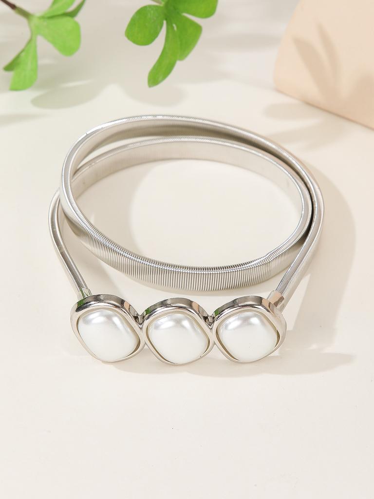 Metal Spring Belt Women'S Dress Shirt Sweater Elastic Elastic Waist Chain Waist Seal