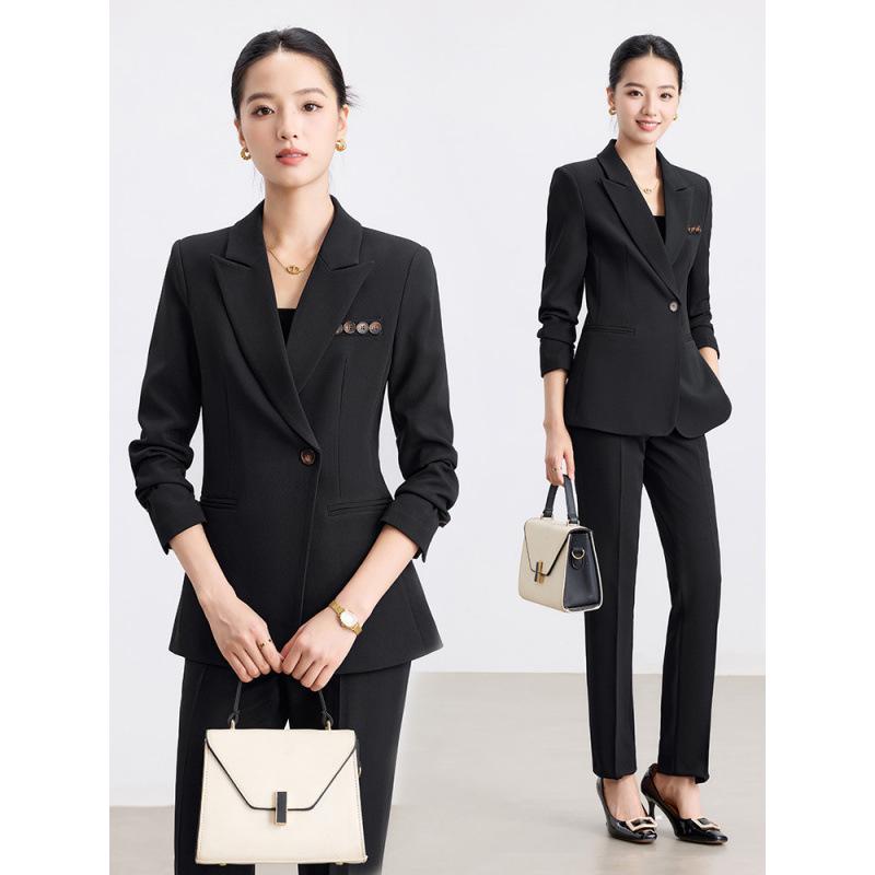 Women's 2025 Professional Suit: Spring/Autumn Blazer, Vest, and Pants Set