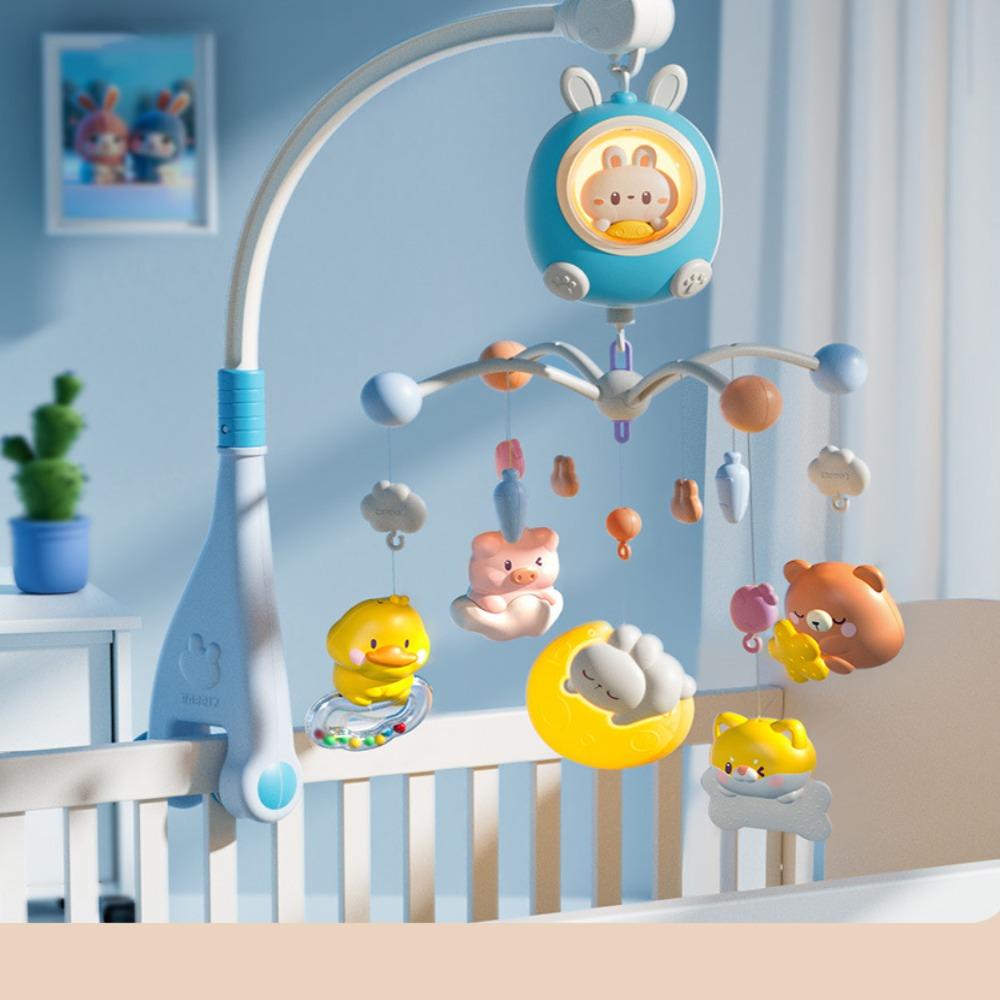 

Music Projection Baby Crib Mobile With Lights Baby Stroller Hanging Infants Sleeping Aid синій