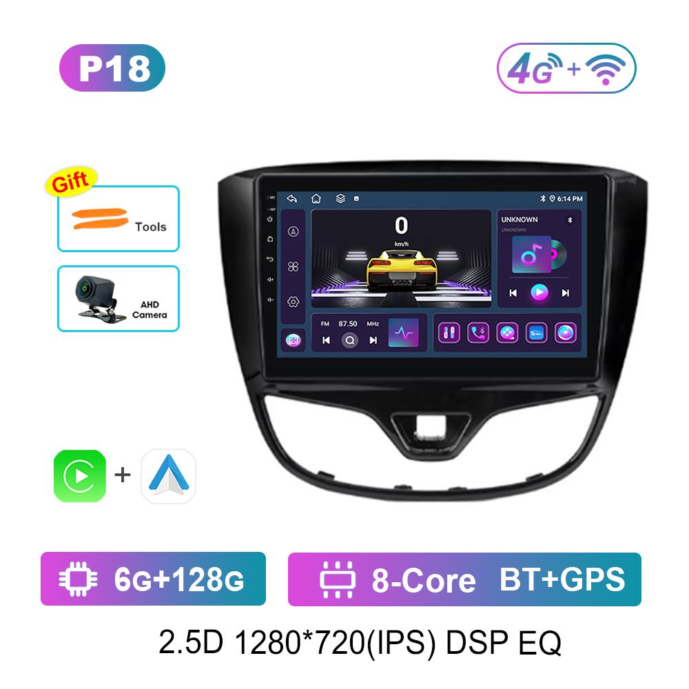 Video Multimedia Player 9 inch for Opel Karl 2017 - 2020 Android Car GPS Navi WiFi BT 4G WiFi Touch Screen Head Unit Cooling Fan