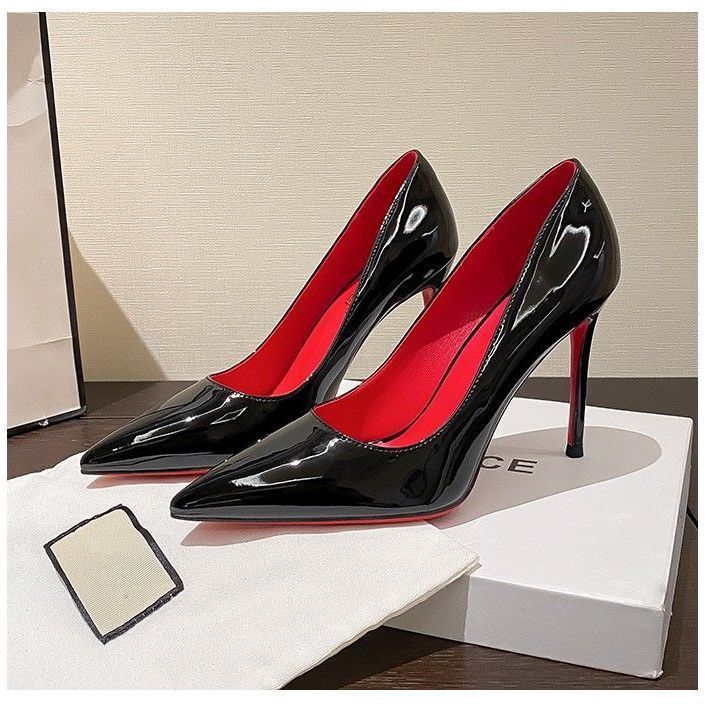 High Heels Für Damen Mit Spitzem Zeh Pu Slipon Elegante Frühjahrs Büro Schuhe
