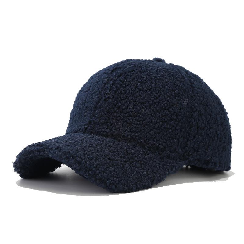 Podzimní Nový Jehněčí Kašmírový Teplý Baseballová Čepice Zimní Sluneční Čepice Jednobarevná Dámská Dospívající Medvídkový Sametová Snapback Čepice Hip Hop Rybářská Čepice