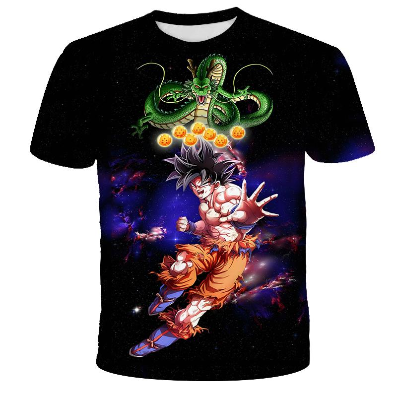 2026 Summer Hot Sale T-Shirt Hot Sale Outdoor Training T-Shirt Cartoon Anime Dragon Ball Wukong Super Saiyan Image Boy Girl Top