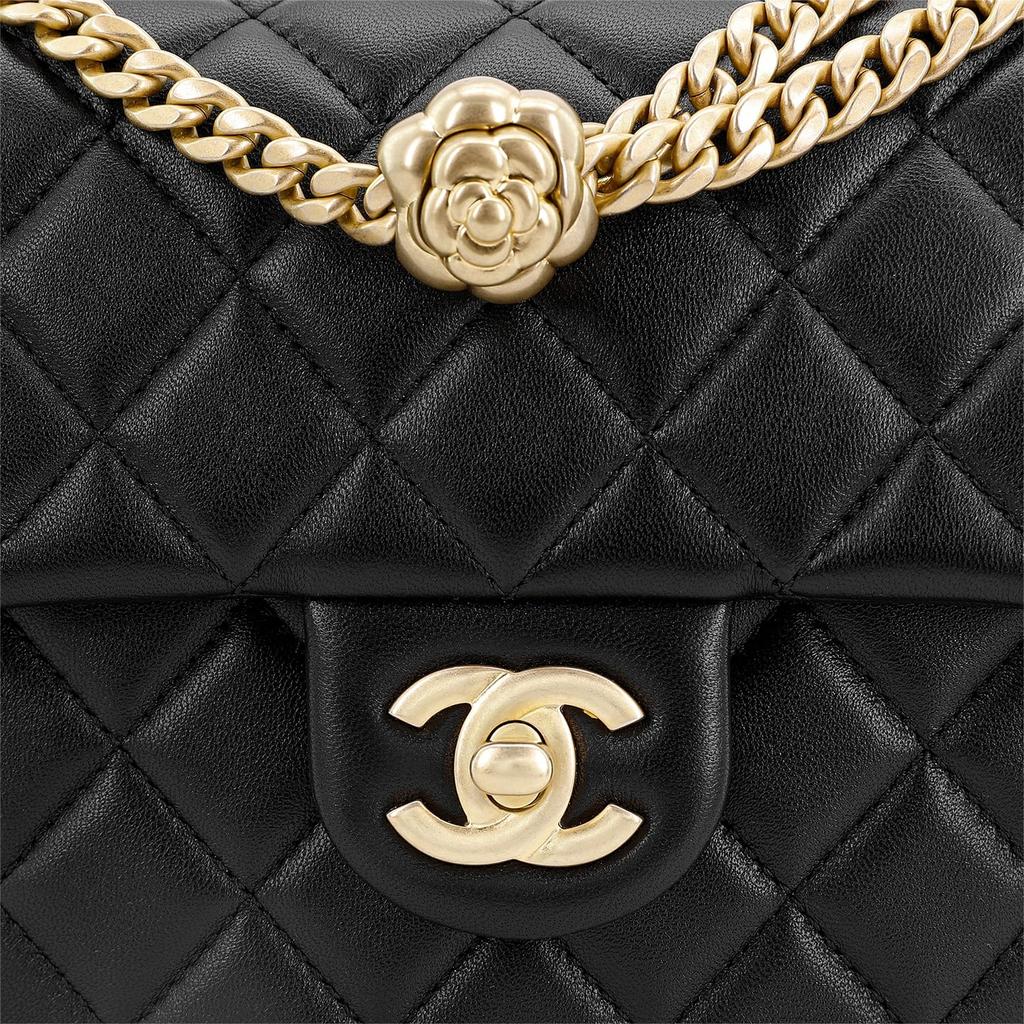 Chanel Lambskin Messenger Bag, Chain Bag, Shoulder Bag, Crossbody Bag Small Women's Black AS4001-B10716-94305