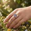 Petal Stretch Ring Painting Oil Opening Ring Creative Flower Ring  Girl
