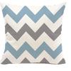 Federa cuscino geometrica lino blu lago bianco fodera cuscino divano decorazione casa può essere personalizzata per te 40x40 45x45 50x50 60x60