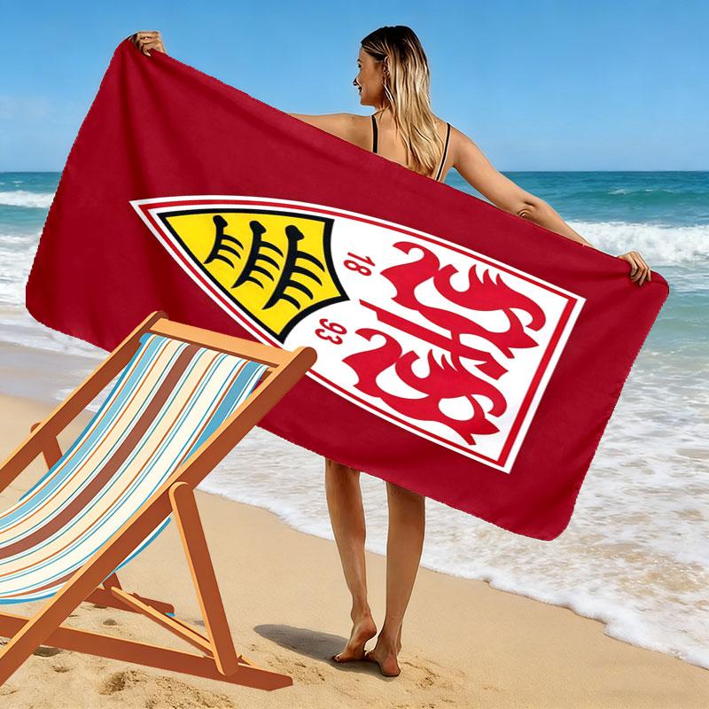 Stuttgart Dream Print Strandtuch, Großes Weiches Schnelltrocknendes Handtuch für Strand Camping Schwimmen