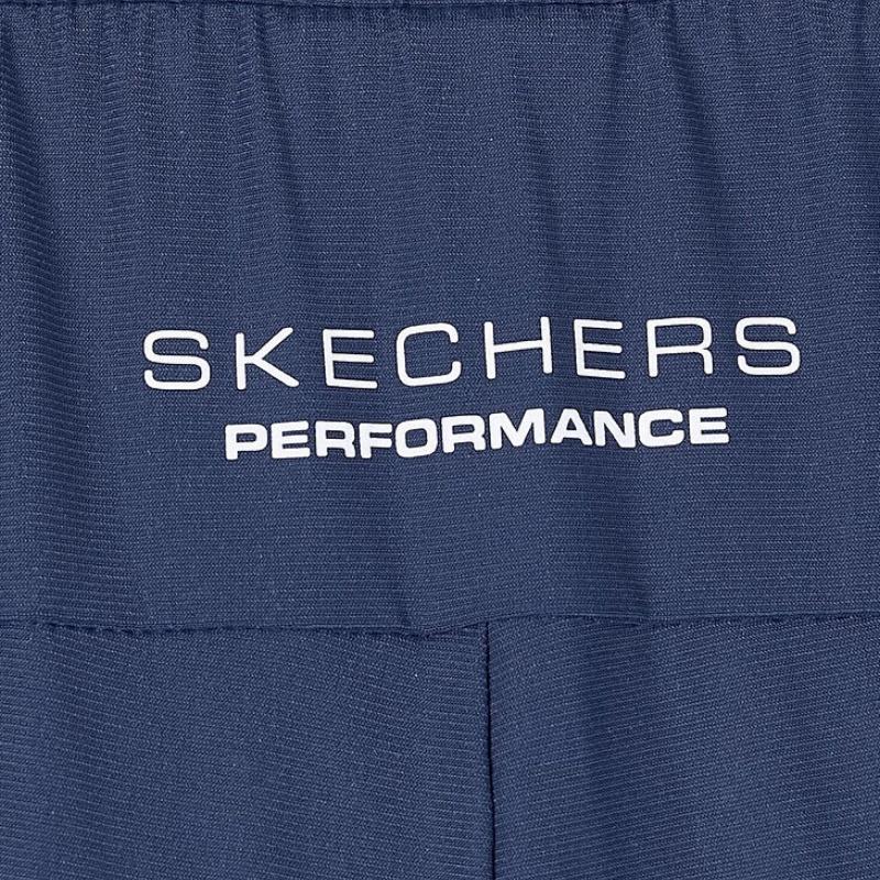 Skechers Godri Straight Leg Breathable Comfortable Casual Quick-Dry Knitted Sports Pants Men Bottoms Navy-Blue P225M103-02MZ