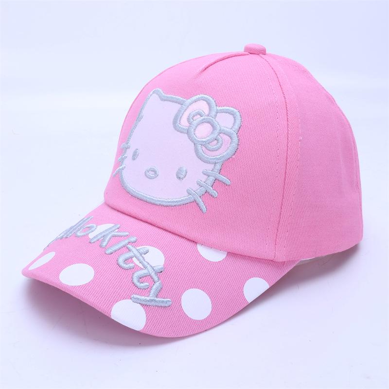 Girls' Spring and Summer Princess Sun Protection Cat Baseball Cap