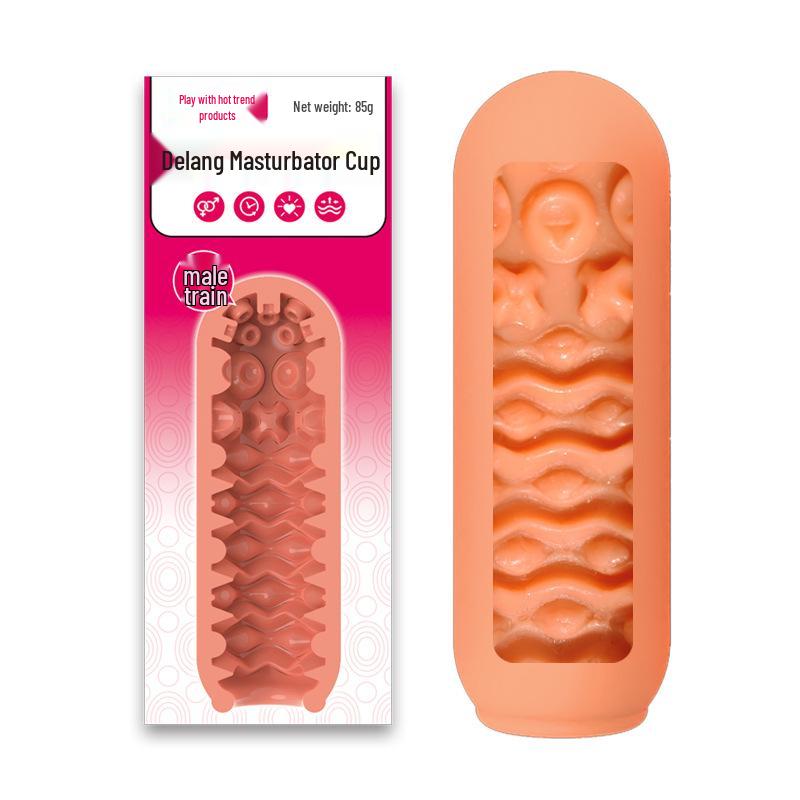 Pleasure Male Rotating Wave Masturbation Cup - Skin Tone Desensitization Trainer