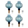 See-Through Water Holder Bulb Set for Pots with Clay Tip Waterer for Indoor Displays, Routine Watering and Desk Use