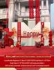 Custom Double Happiness Wedding Backdrop for Outdoor Courtyard Welcome Photo Area