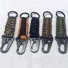 Outdoor Camping EDC Paracord Rope Survival Kit Military Cord With Carabiner Keychain Chain Ring  Emergency MultifunctionTools