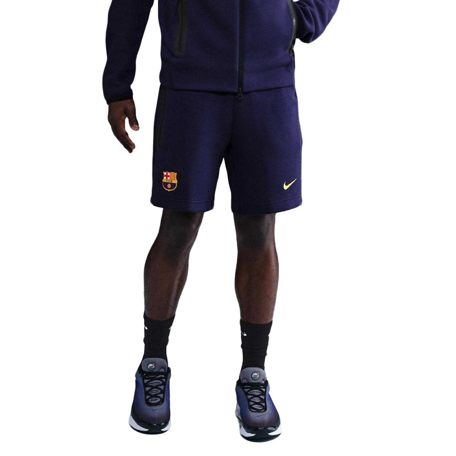 Nike Fc Barcelona Tech Men s Nike Soccer Fleece Shorts HJ6465-594 XL