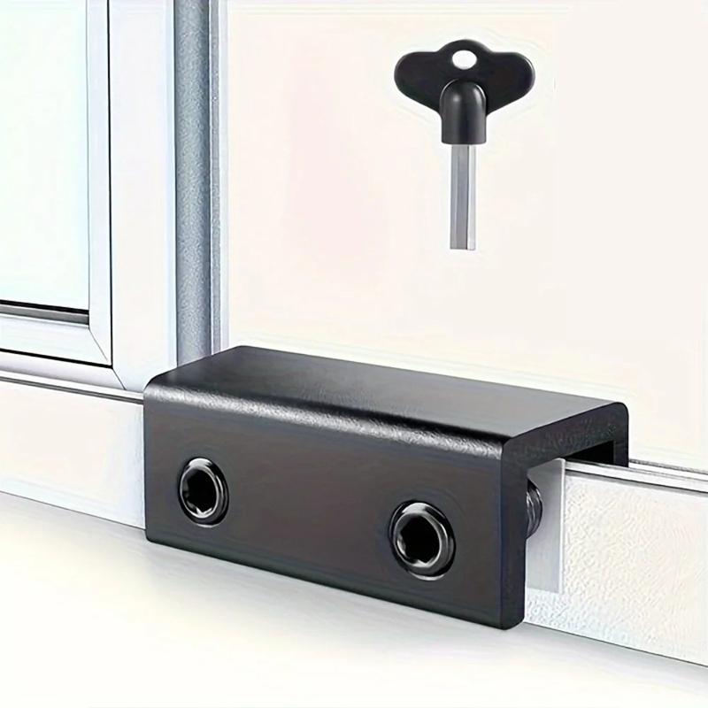 

1pcs Adjustable Aluminum Window Stoppers No-Drill Install Window Locks for Vertical and Horizontal Windows 1pc