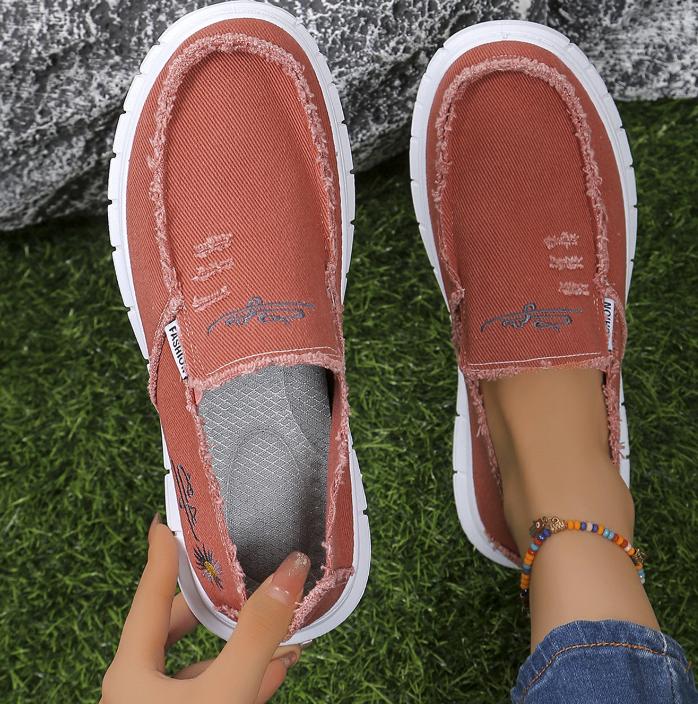 

Унисекс для мужчин и женщин, дышащая легкая обувь без застежек, удобная обувь для ходьбы, всесезонные повседневные мокасины большого размера для отдыха на открытом воздухе 45 оранжевый