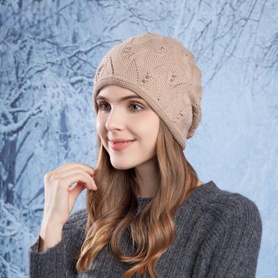 Damen Herbst und Winter Neu Gestrickte Pile-Mütze Warm Ohrenschutz Winddicht Lässig Pendler-Mütze