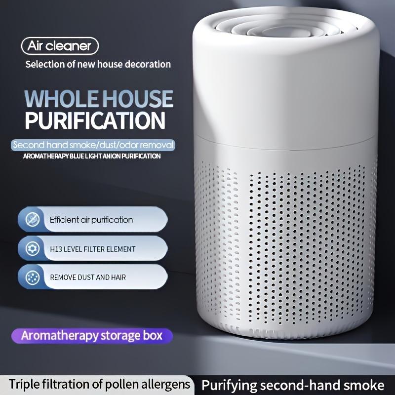 Dreifacher HEPA-Luftreiniger gegen Pollenallergie mit Aromatherapie – Stromversorgung über USB, keine Batterie erforderlich – ideal für Raucher, Haustiere, Klassenzimmer, Büro, Wohnheim