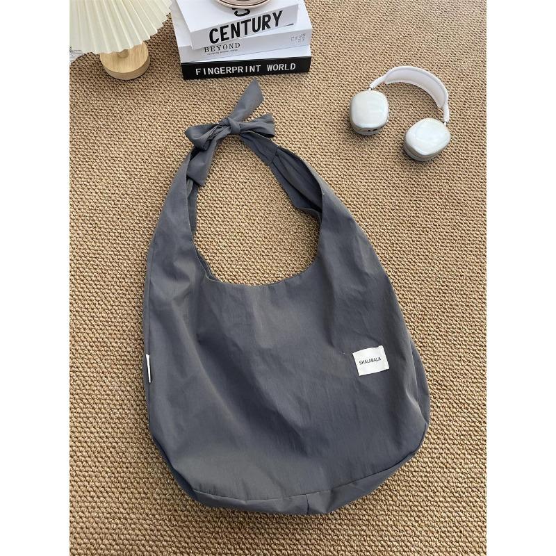 

Lazy wind dumpling bag large capacity bag oblique span bag women s leisure shoulder bag lightweight waterproof nylon bag tote bag серый