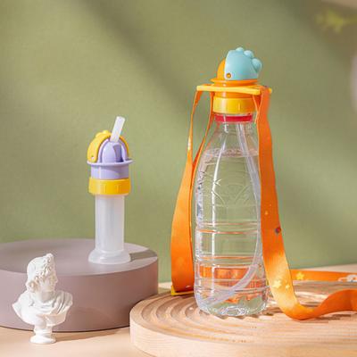 Wasserflaschen-Deckel mit Strohhalm, auslaufsicherer Adapter für Kinder und Erwachsene, tragbare Umrügkappe mit integriertem Strohhalm und auslaufsicherem Klappdeckel